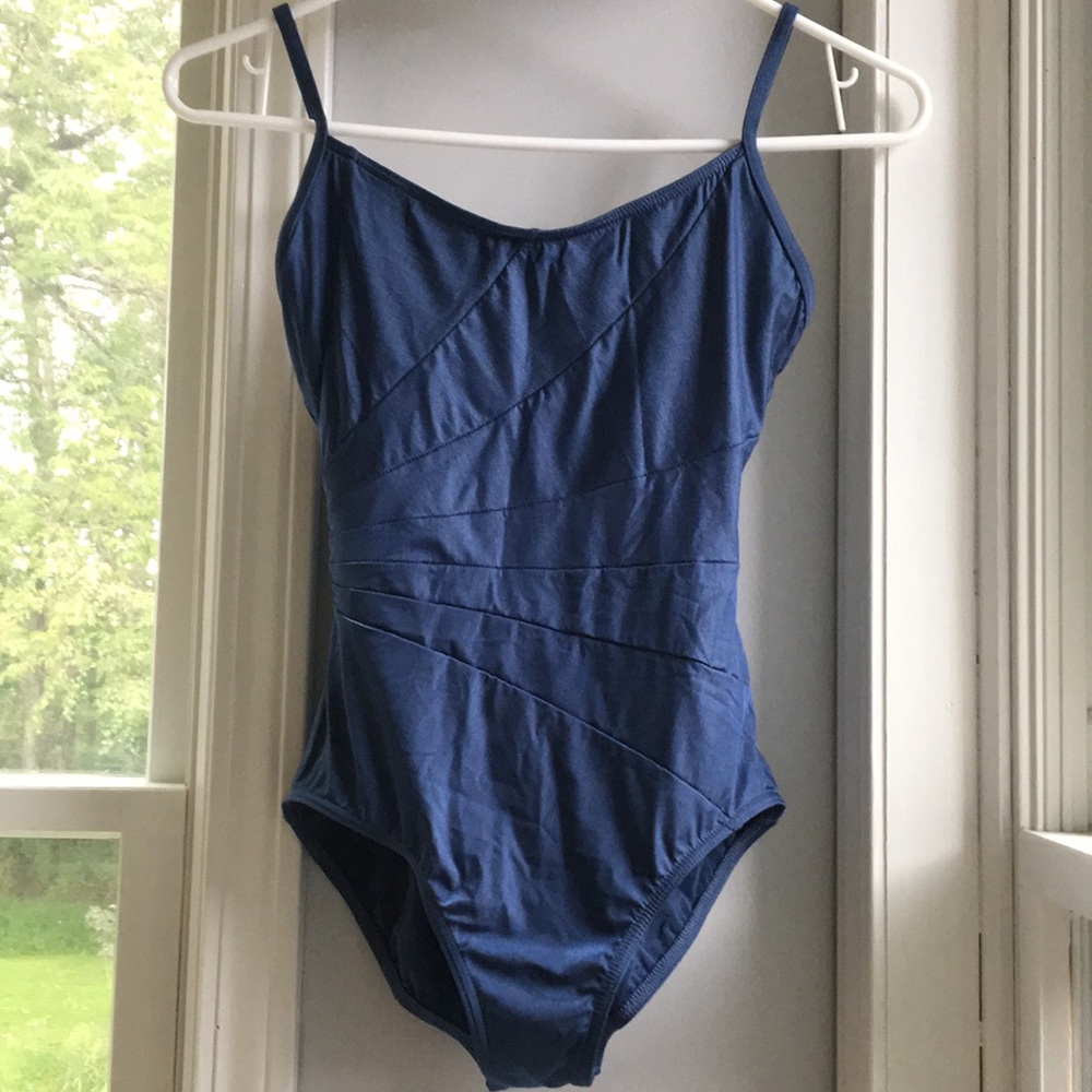 Metallic Leotard With Flattering Front Seams
